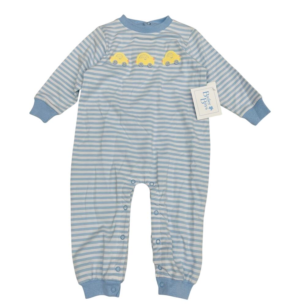 NWT Bailey Boys 18M Cars Long Romper
